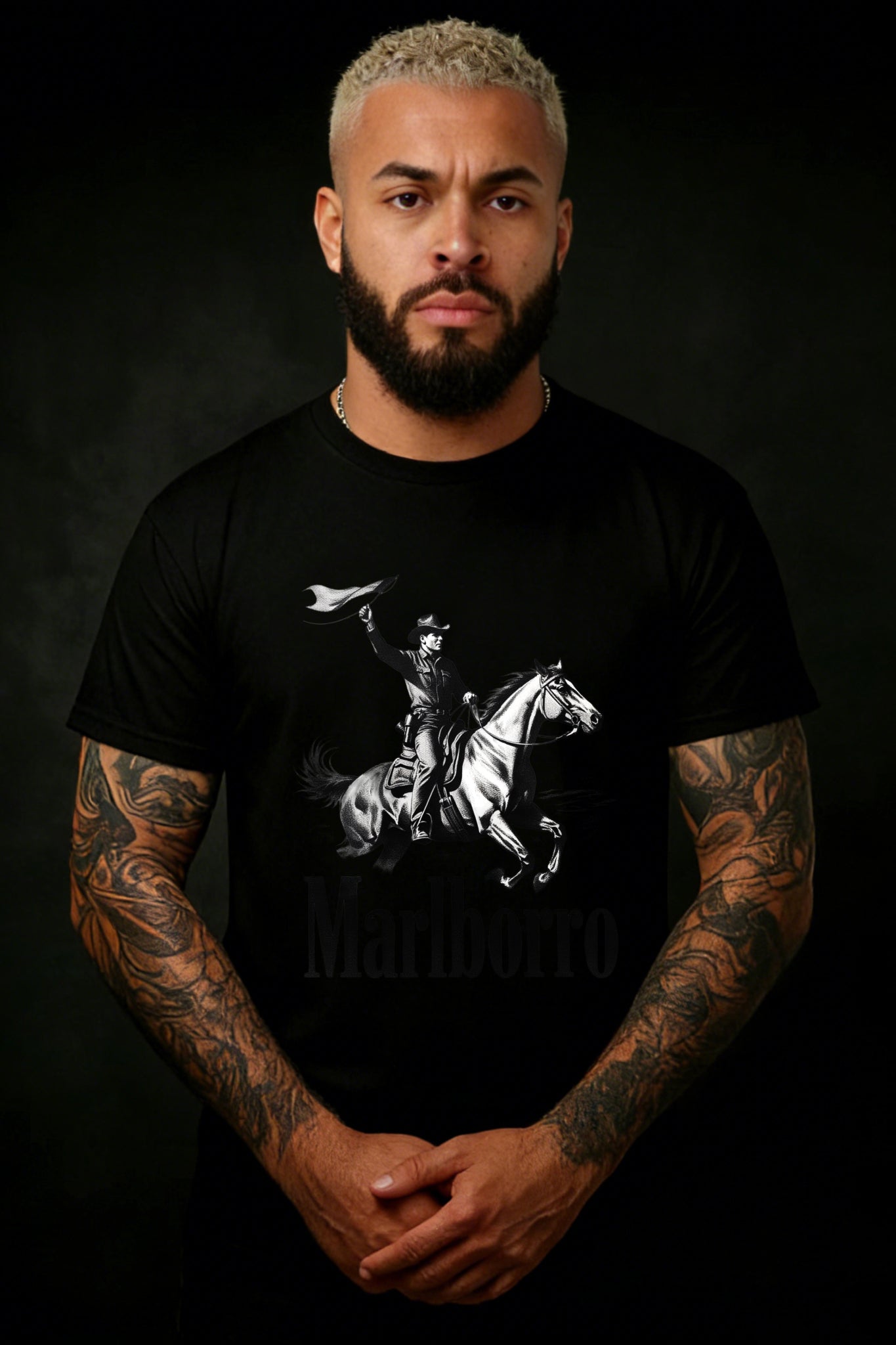 Western Style Men's T-Shirt Horse Rider Graphic Summer Casual Wear For Him