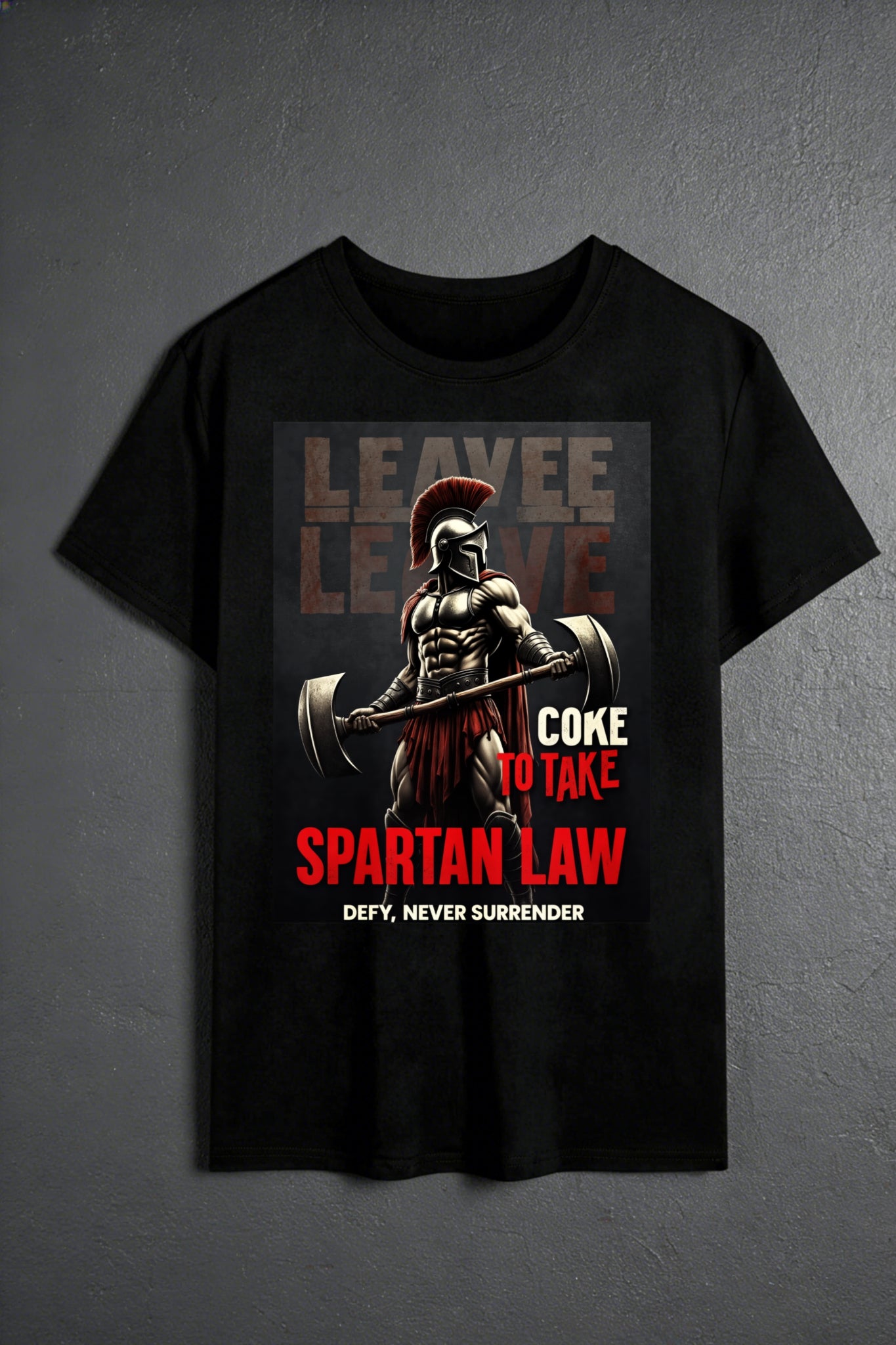 Graphic Design Men's T-Shirt Spartans And Motivational Quote Summer Casual Wear For Fitness Enthusiasts And Gym Lovers