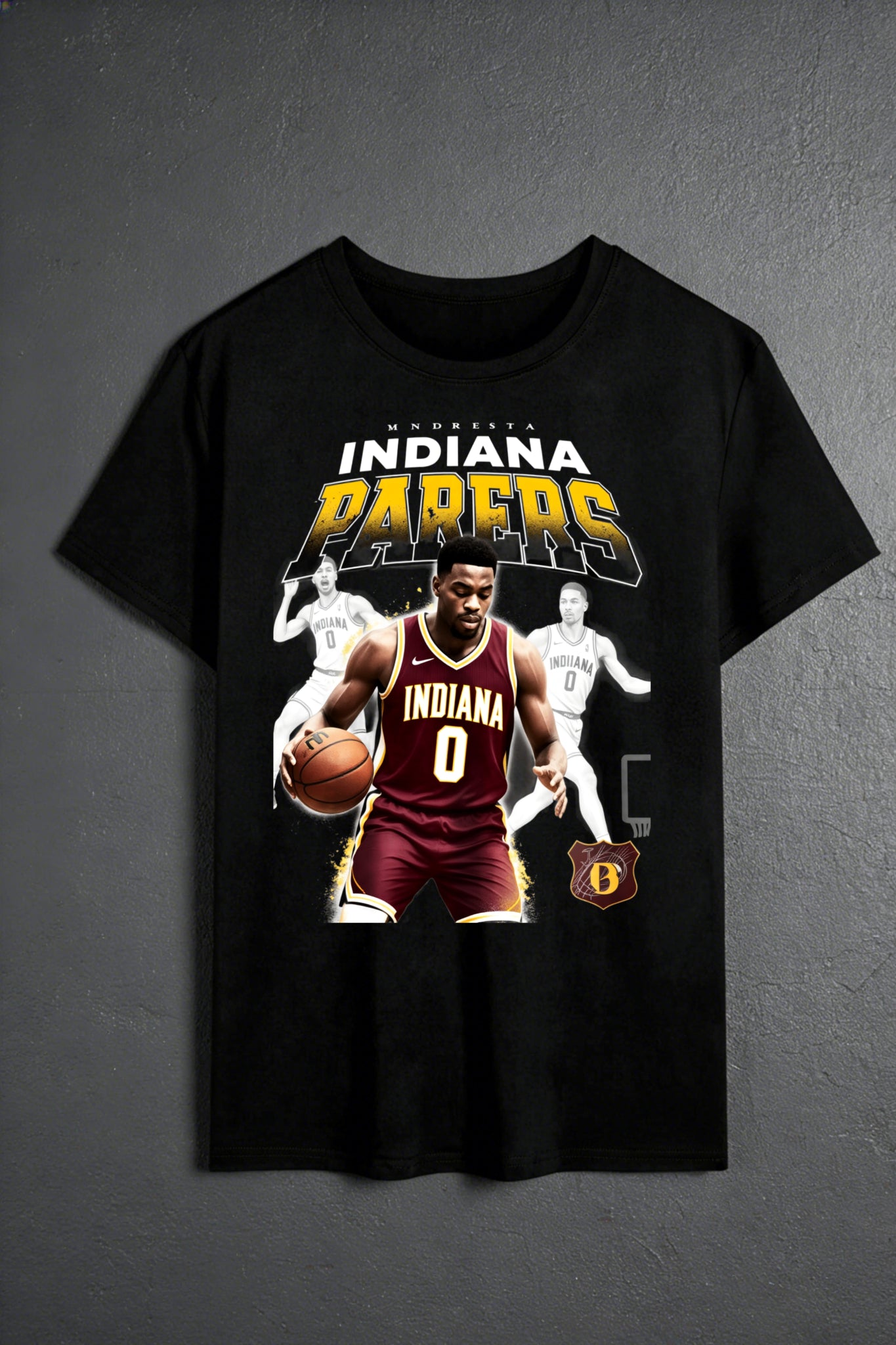 2025 Tyrese Haliburton 'Pace' Finals Heavy Faded Black T-Shirt