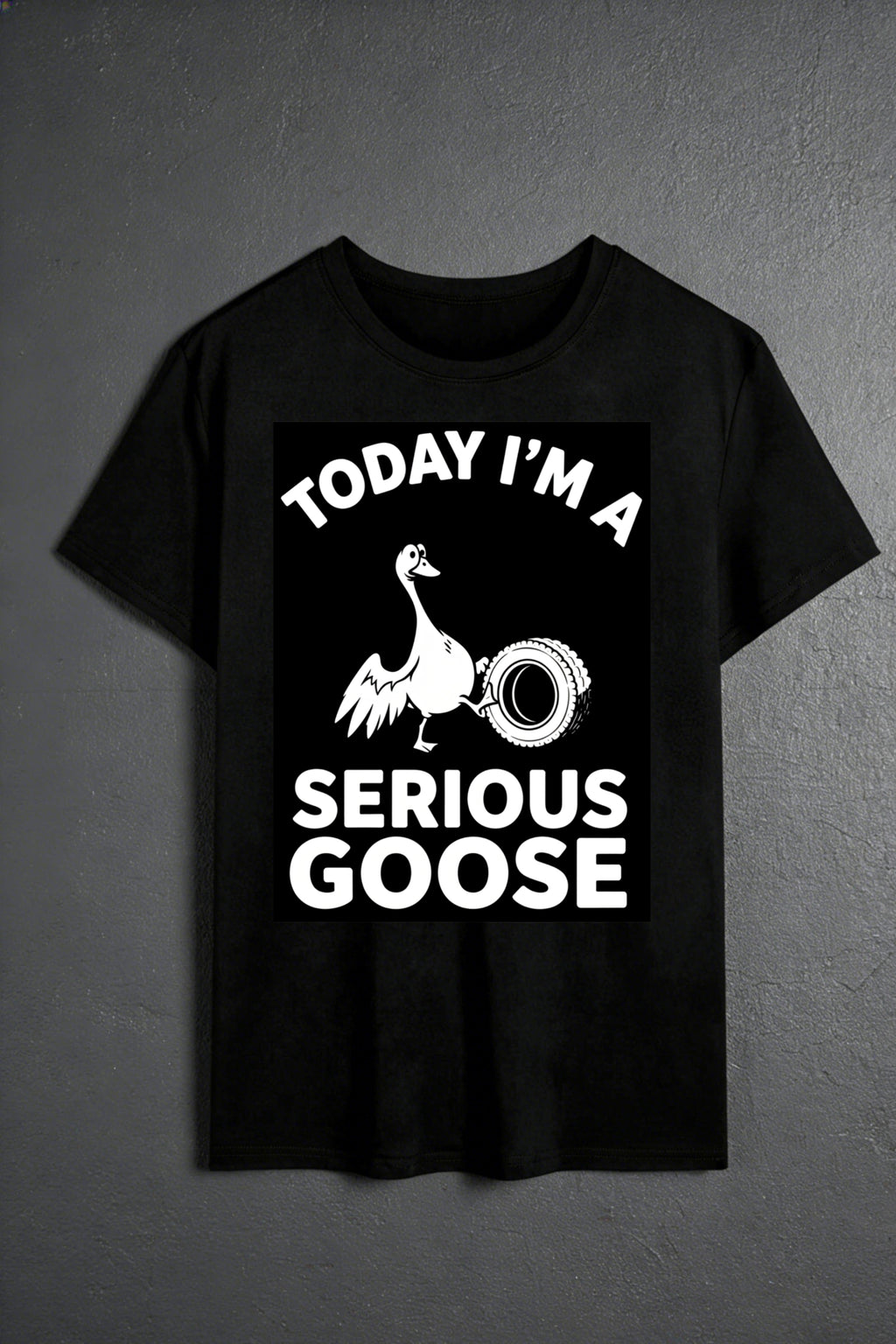 Casual Style Men's T-Shirt With Goose And Text Design For Everyday Wear And Humorous Outfits Perfect Gift For Friends And Family