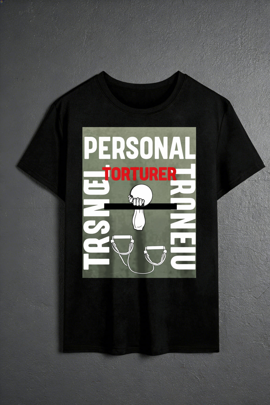 Casual Style Men's T-Shirt Personal Torturer Gym Fitness Humor Design For Workout And Everyday Wear Gift For Fitness Enthusiasts And Gym Lovers