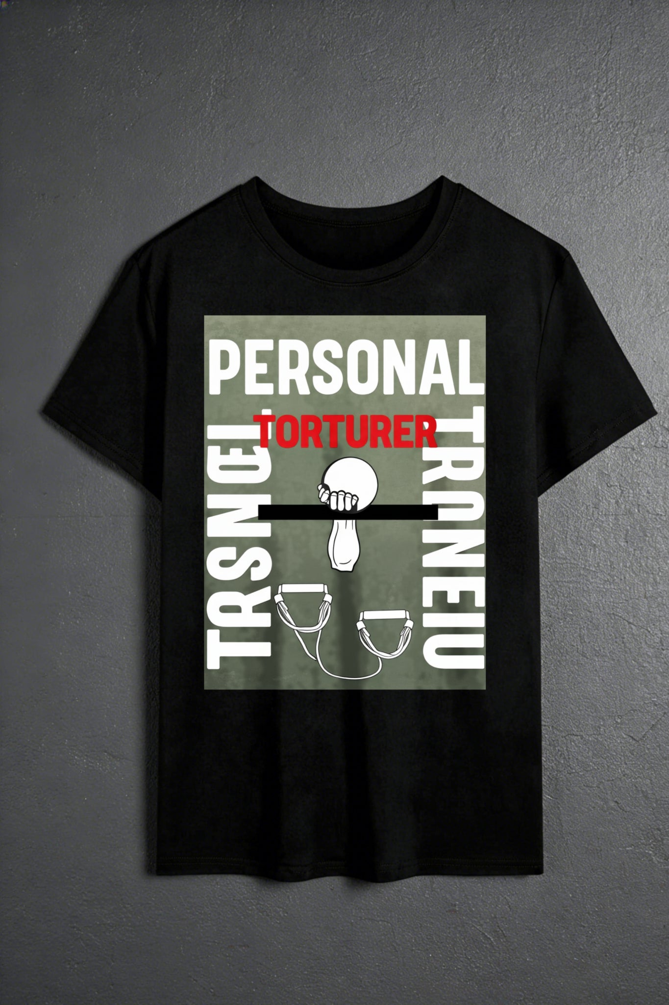 Casual Style Men's T-Shirt Personal Torturer Gym Fitness Humor Design For Workout And Everyday Wear Gift For Fitness Enthusiasts And Gym Lovers