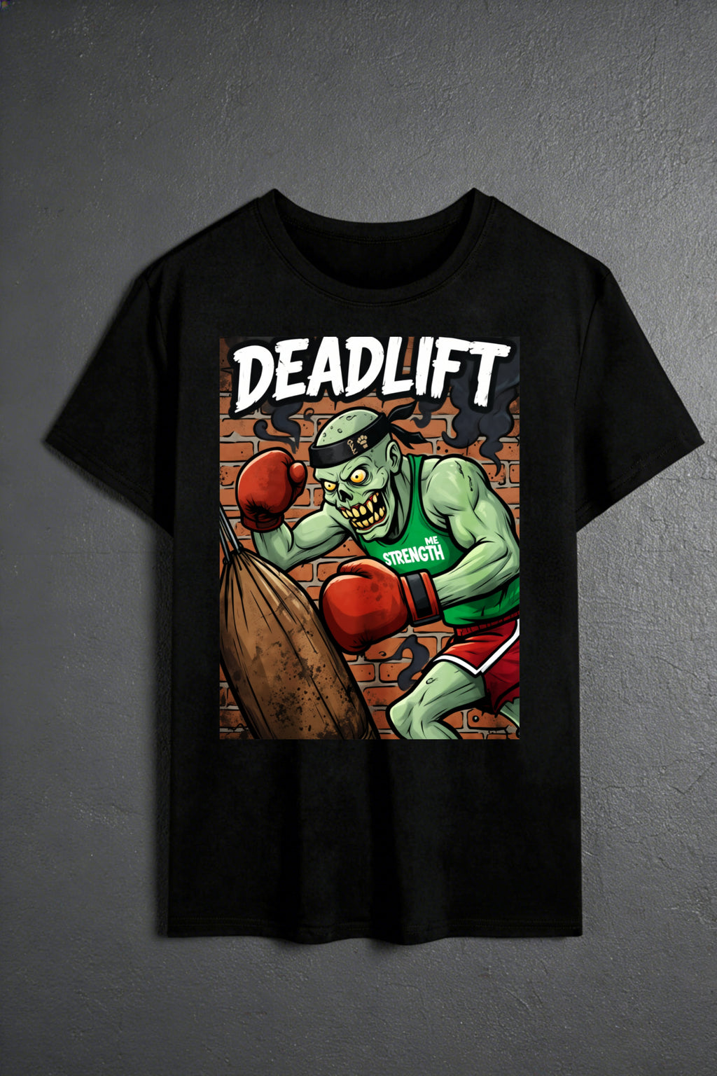 Graphic Design Men's T-Shirt Deadlift Zombie Weightlifting Gym Workout Summer Gift For Fitness Enthusiasts
