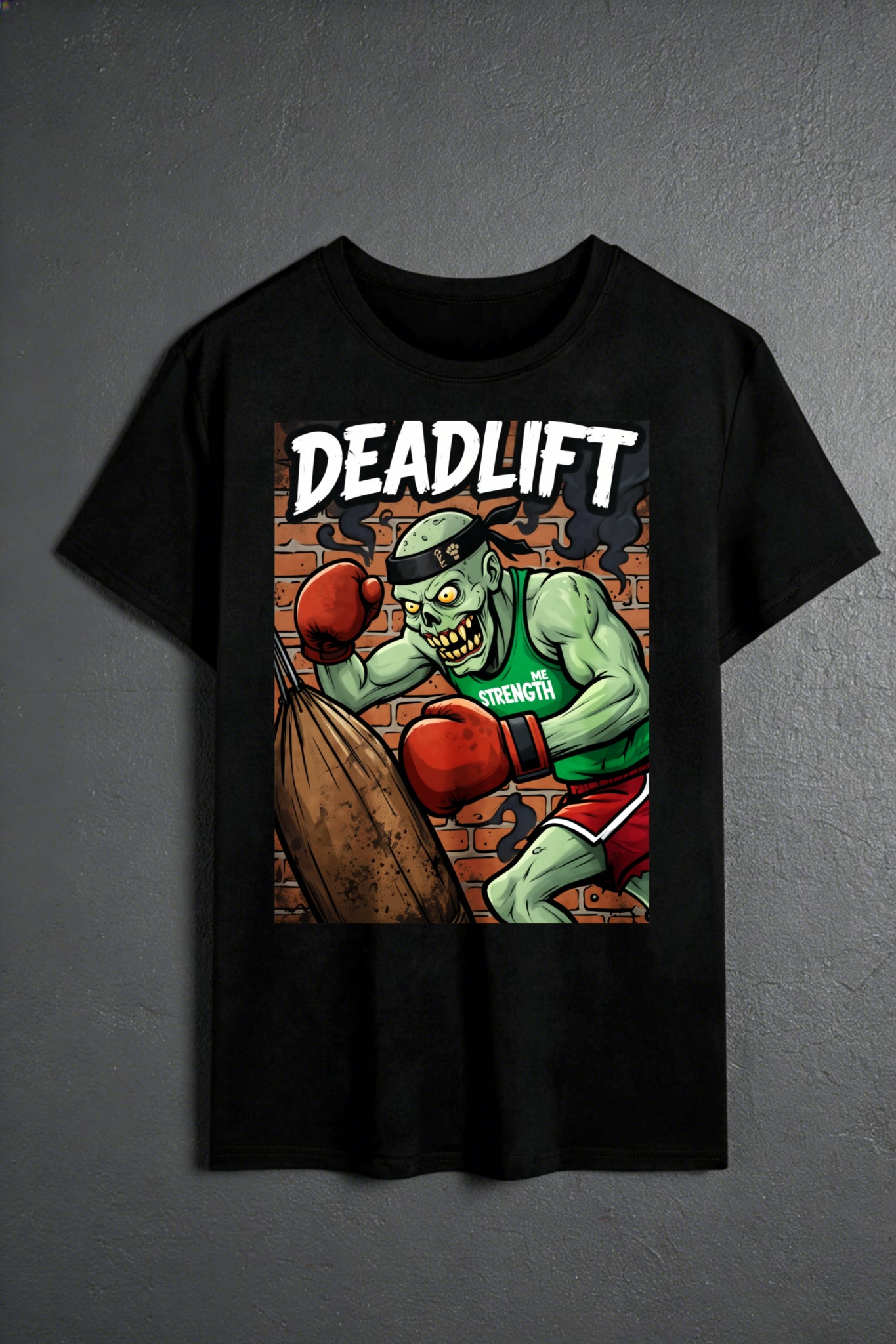 Graphic Design Men's T-Shirt Deadlift Zombie Weightlifting Gym Workout Summer Gift For Fitness Enthusiasts