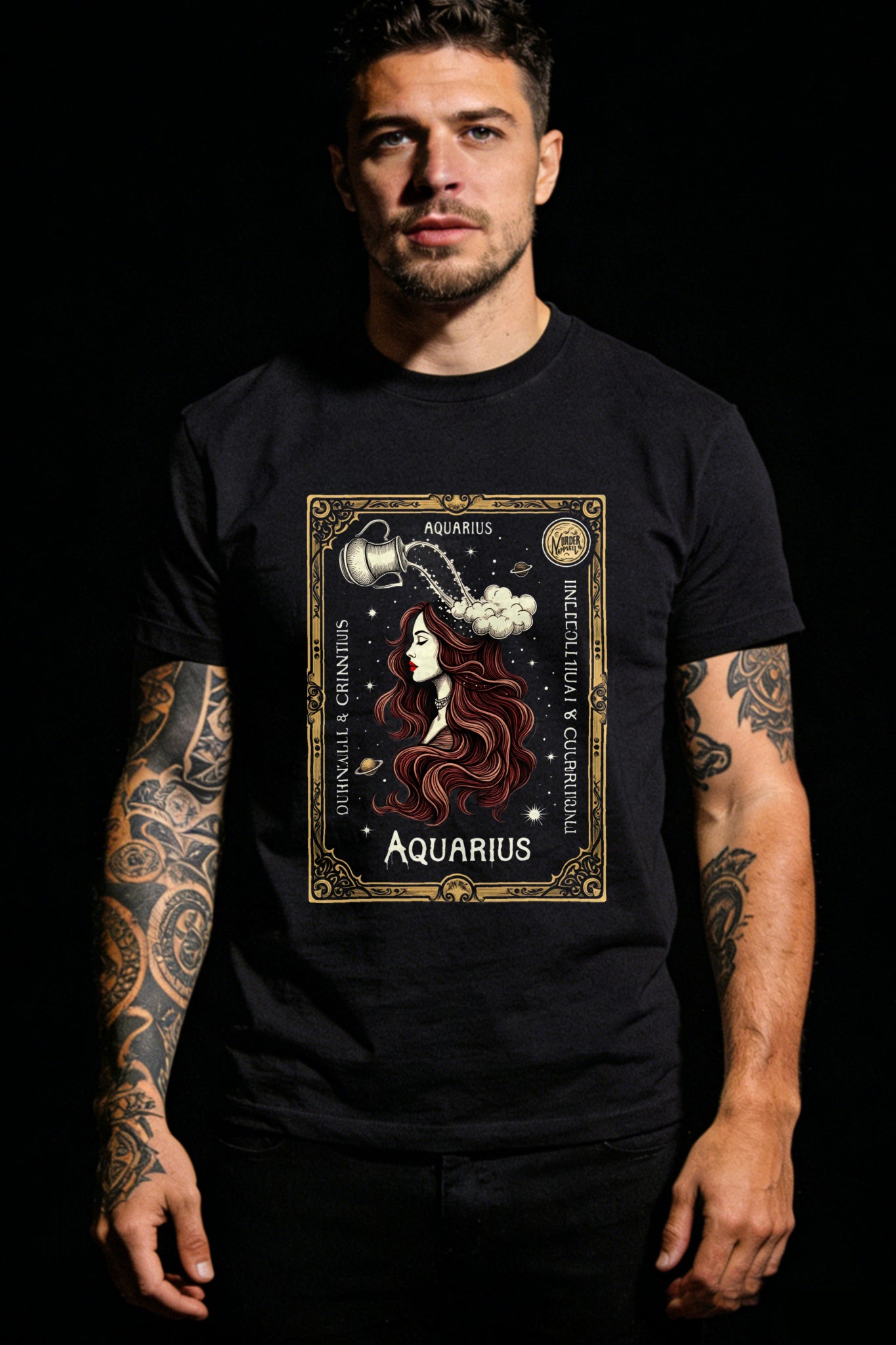 Aquarius Zodiac T-shirt - Murder Apparel