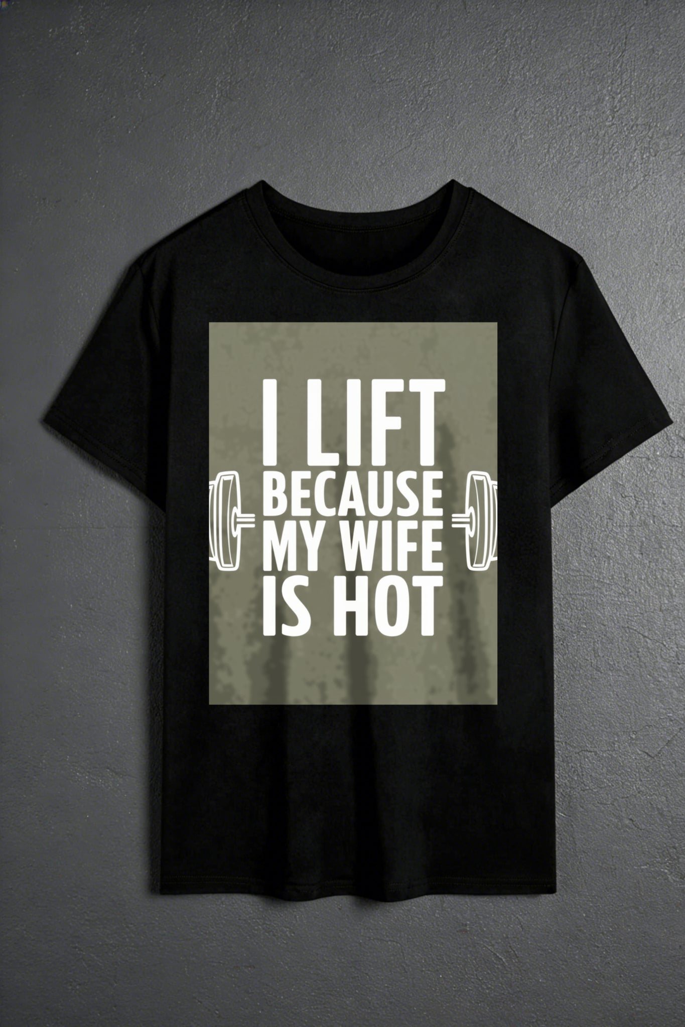 Casual Style Men's T-Shirt With I Lift Because My Wife Is Hot Graphic For Gym And Everyday Wear Perfect Gift For Husbands And Fitness Lovers