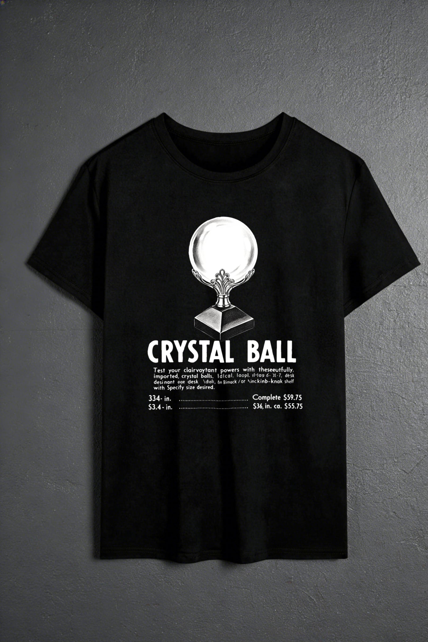 Casual Style Men's T-Shirt Crystal Ball Design For Everyday Wear And Gift For Friends